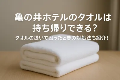 亀の井ホテルのタオルは持ち帰りできる？タオルの扱いで困ったときの対処法も紹介！