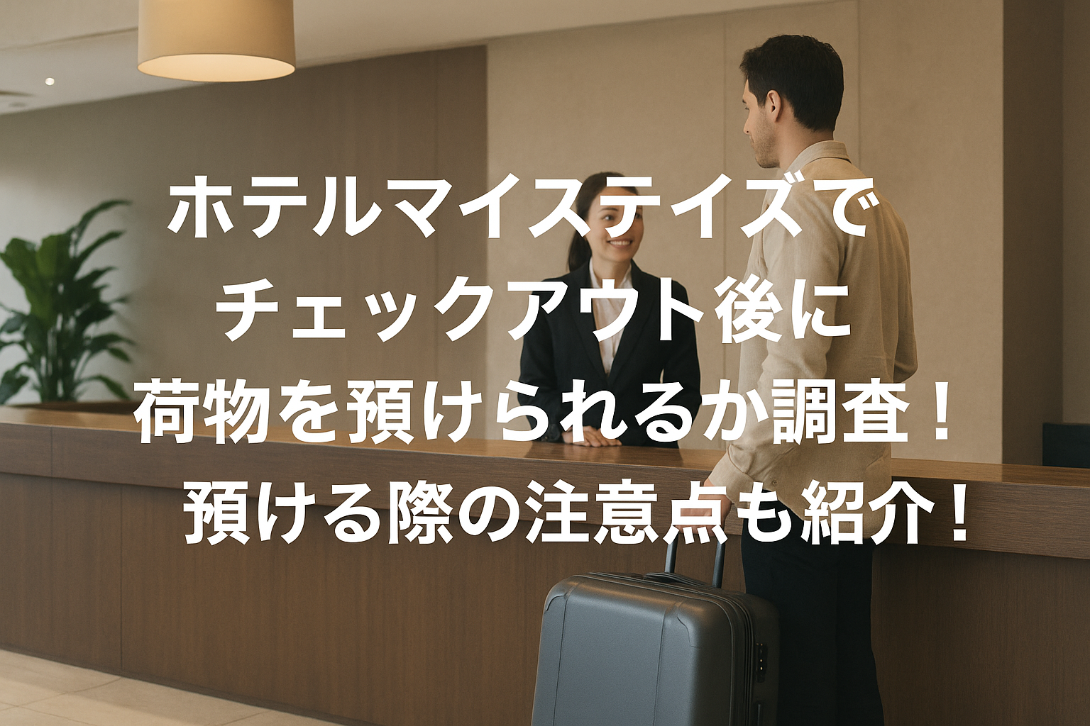 ホテルマイステイズでチェックアウト後に荷物を預けられるか調査！預ける際の注意点も紹介！