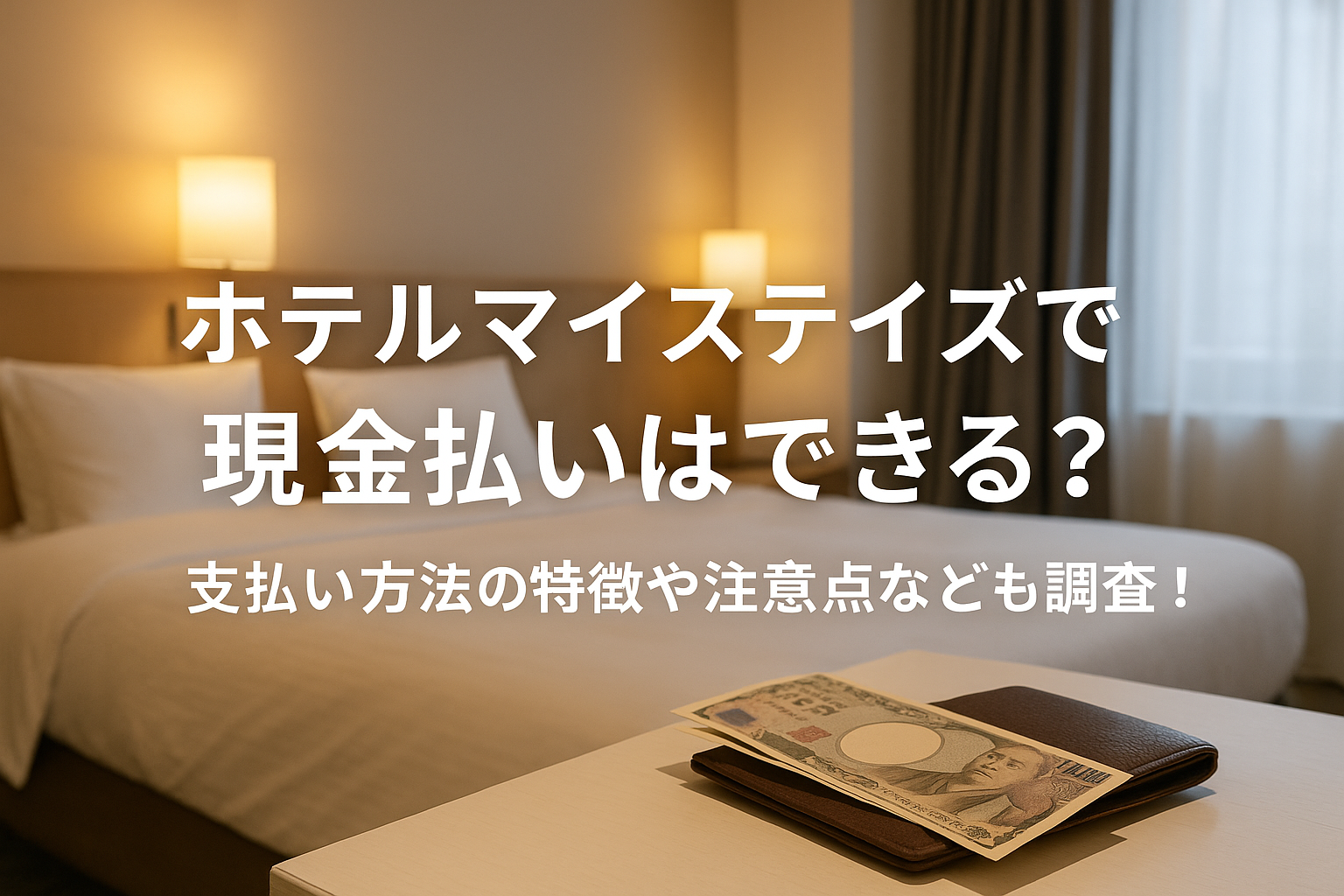ホテルマイステイズで現金払いはできる?支払い方法の特徴や注意点なども調査!