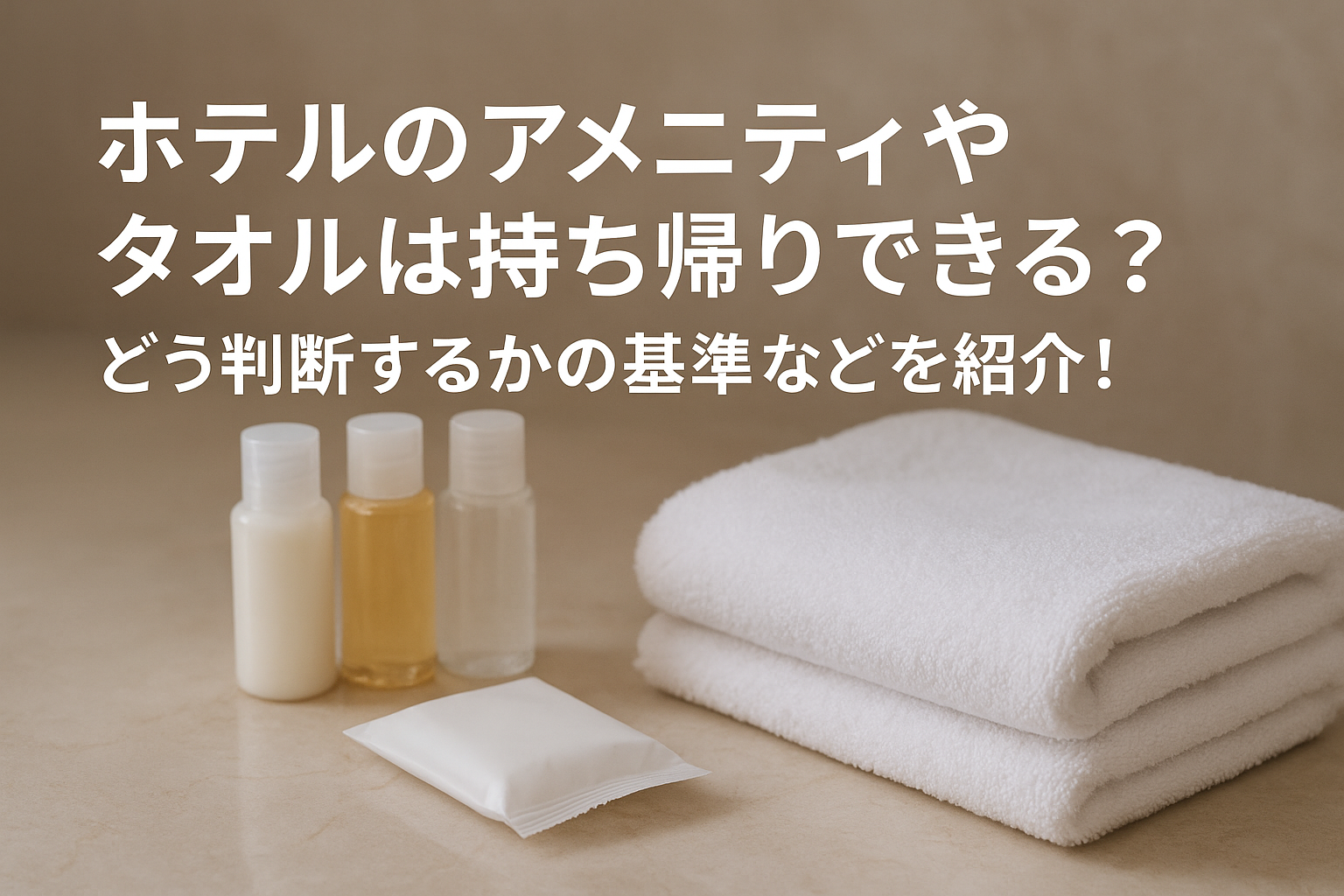 ホテルのアメニティやタオルは持ち帰りできる?どう判断するかの基準などを紹介!