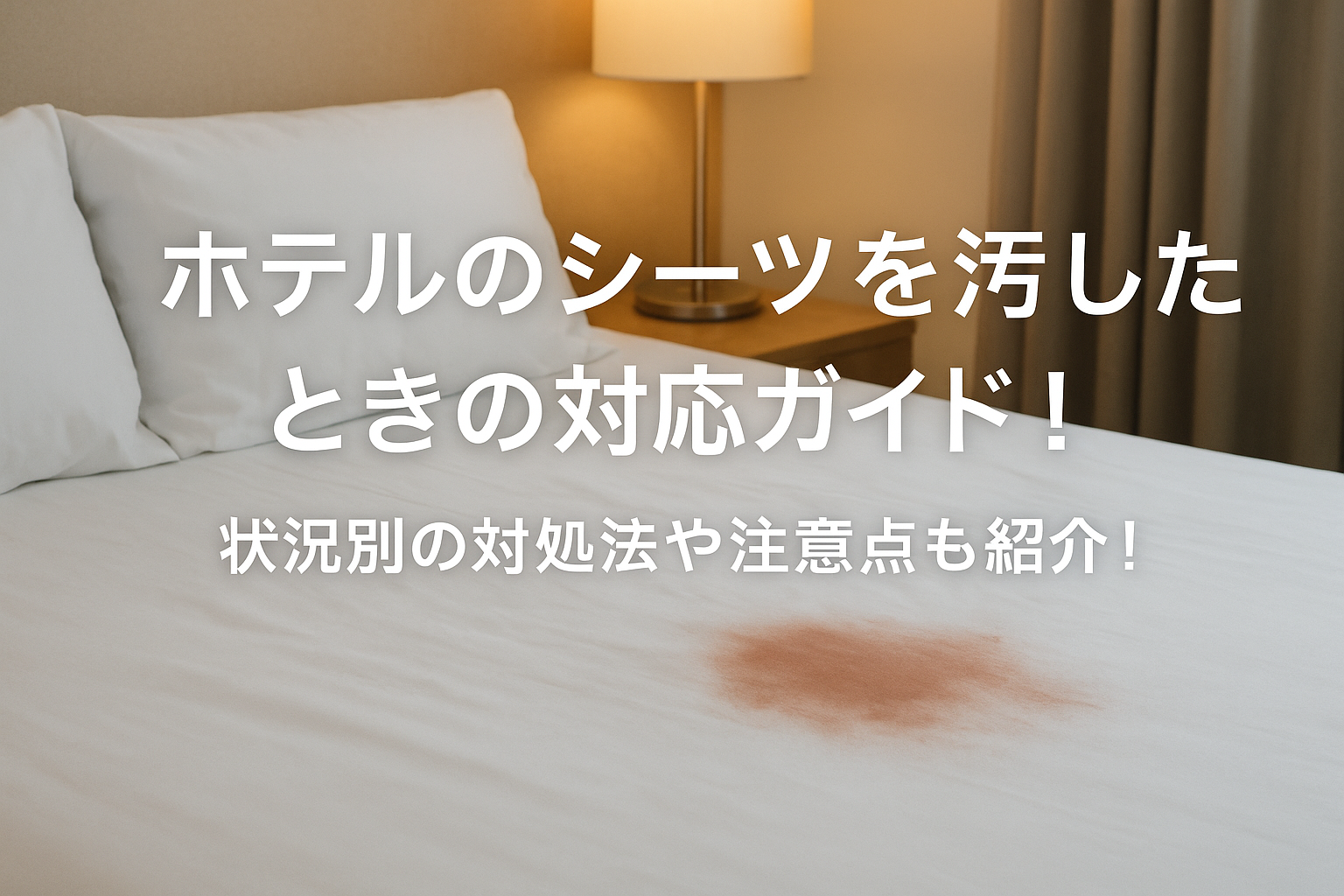 ホテルのシーツを汚したときの対応ガイド！状況別の対処法や注意点も紹介！