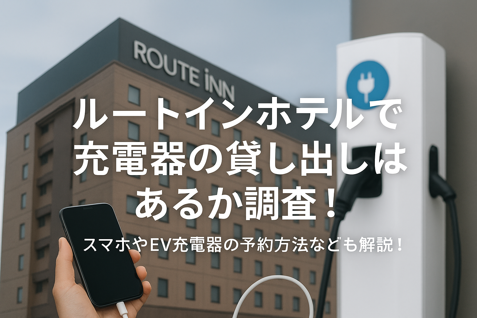 ルートインホテルで充電器の貸し出しはあるか調査！スマホやEV充電器の予約方法なども解説！