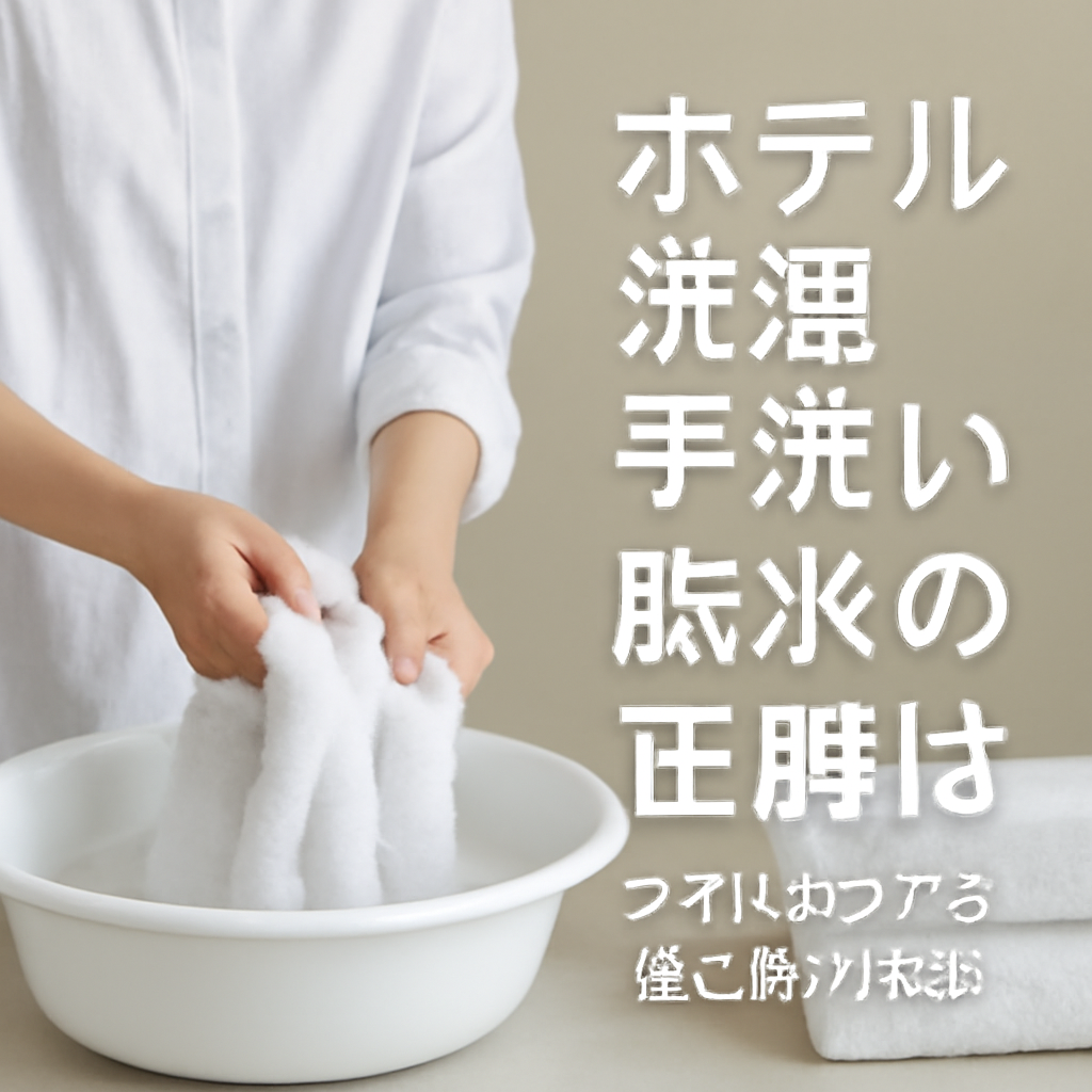 ホテル 洗濯 手洗い 脱水の正解は？タオル脱水7手順と臭い対策