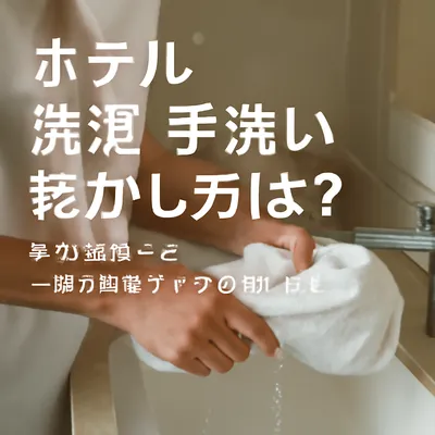 ホテル 洗濯 手洗い 乾かし方は？タオルドライで一晩を目指す7つのコツ