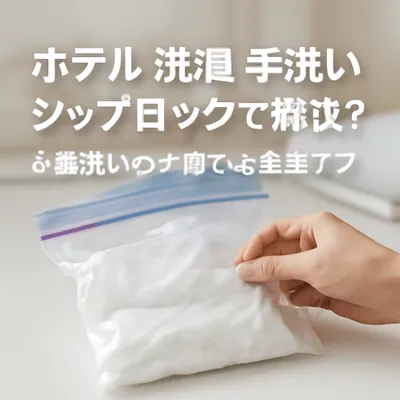 ホテル 洗濯 手洗い ジップ ロックで解決？少量洗いの手順と注意点7つ