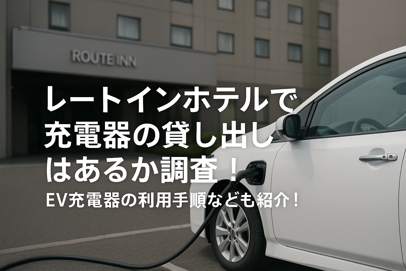 ルートインホテルで充電器の貸し出しはあるか調査！EV充電器の利用手順なども紹介！