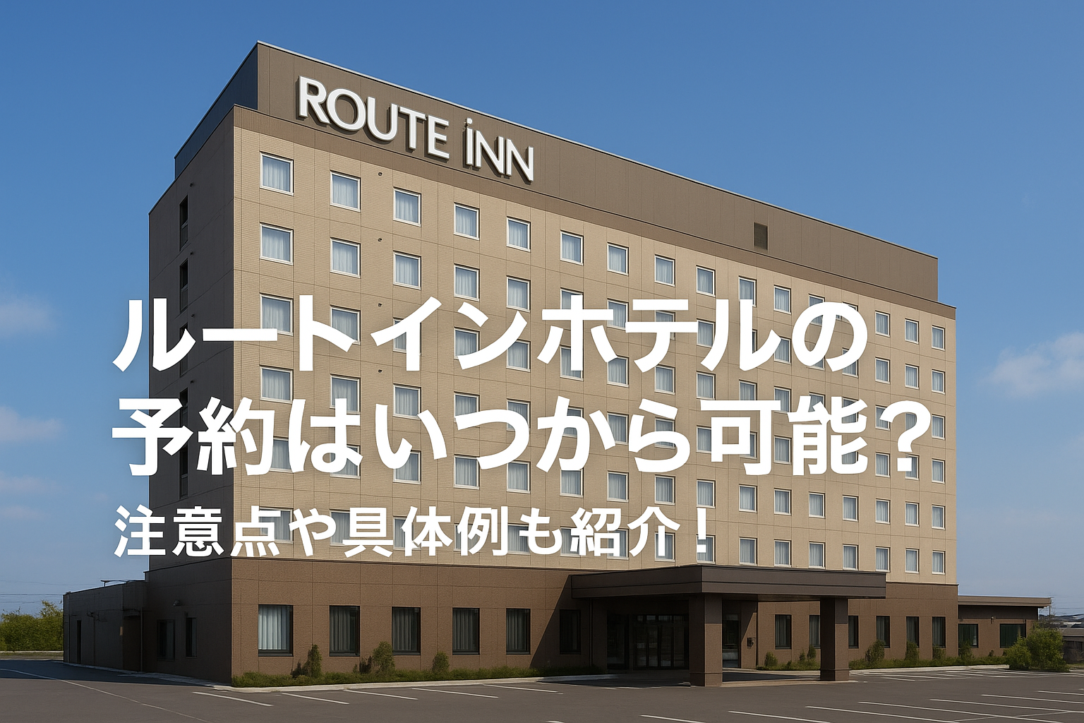 ルートインホテルの予約はいつから可能?注意点や具体例も紹介!