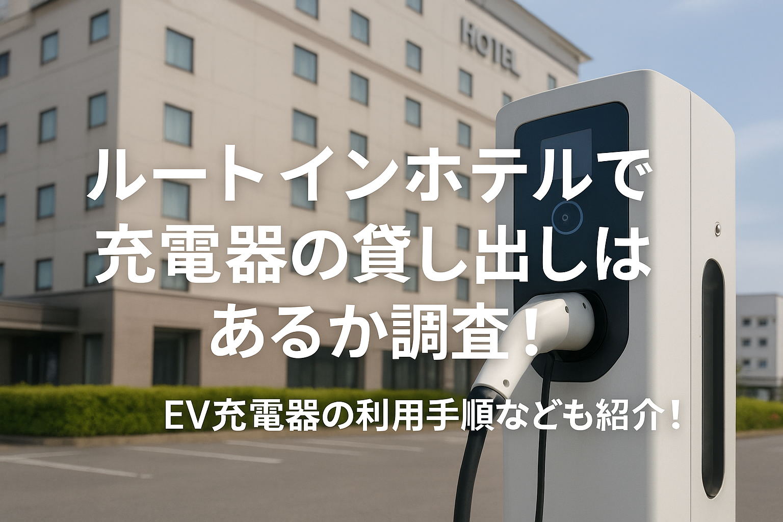 ルートインホテルで充電器の貸し出しはあるか調査！EV充電器の利用手順なども紹介！