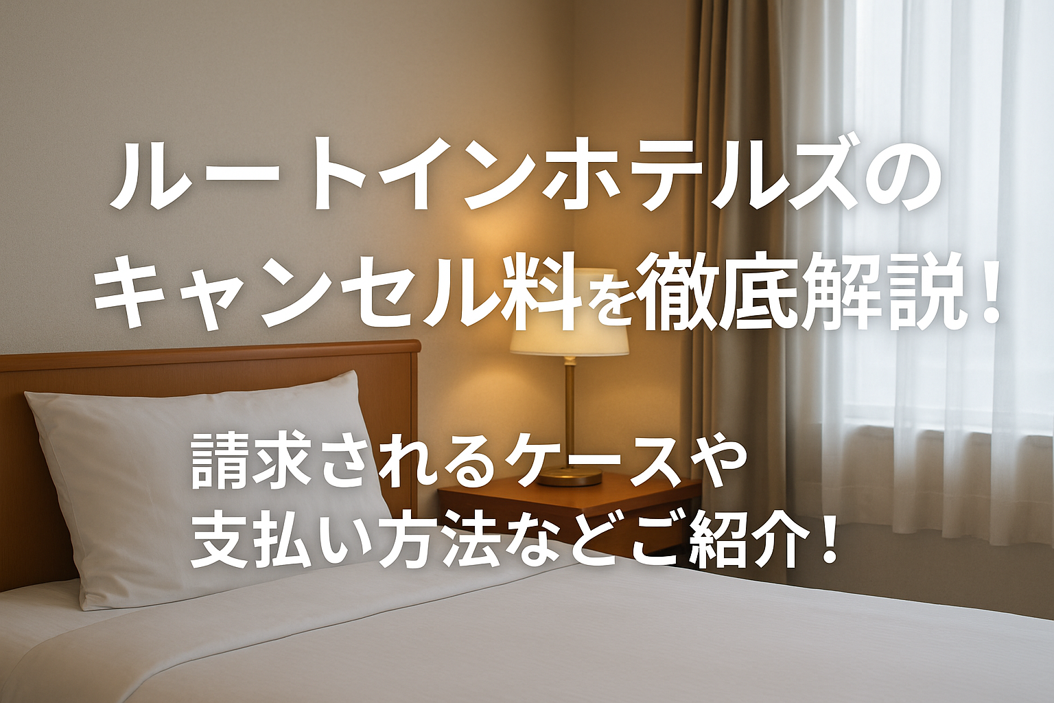 ルートインホテルズのキャンセル料を徹底解説！請求されるケースや支払い方法などご紹介！