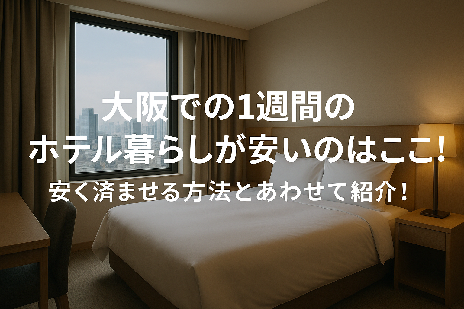 大阪での1週間のホテル暮らしが安いのはここ!安く済ませる方法とあわせて紹介!